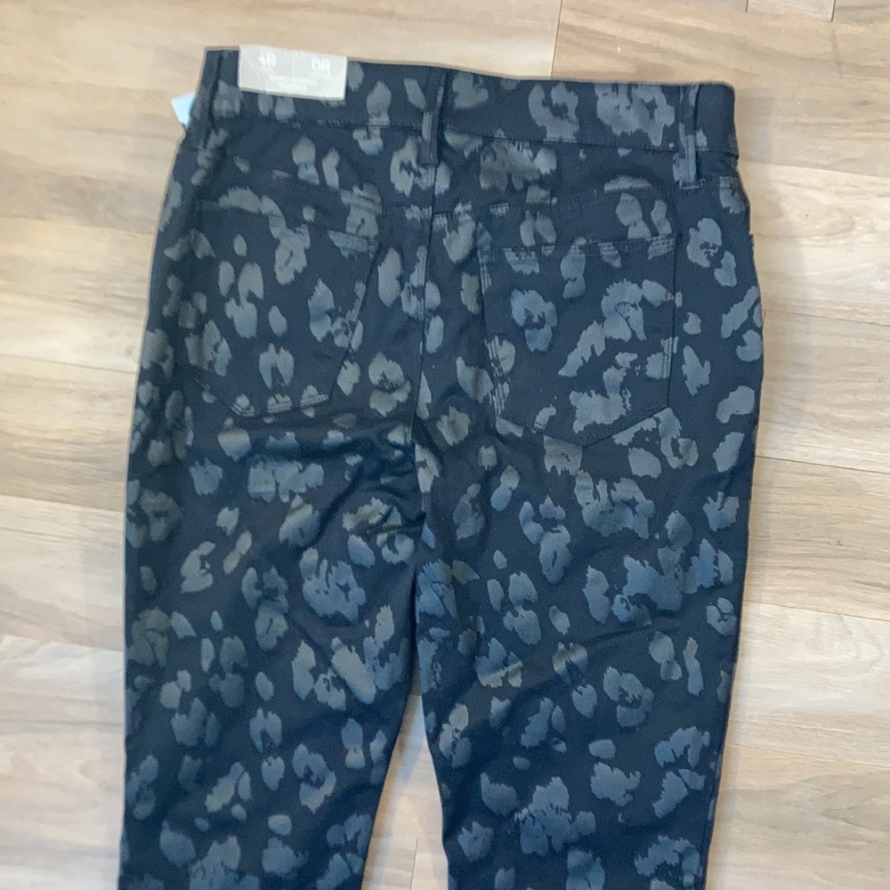 Chico’s secret stretch jegging black animal print leopard print size 4 - Picture 7 of 14